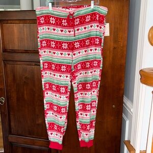 NWT Plush Cozy Christmas Jogger Pajama Pants